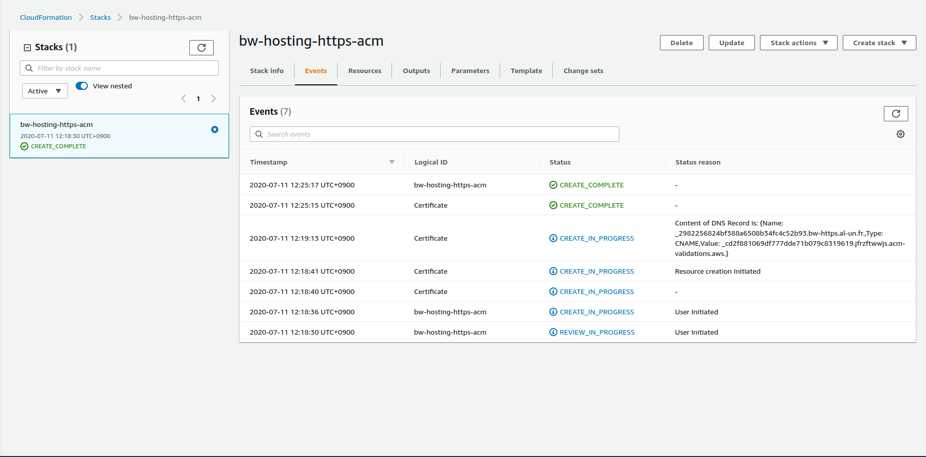 Certificate success!