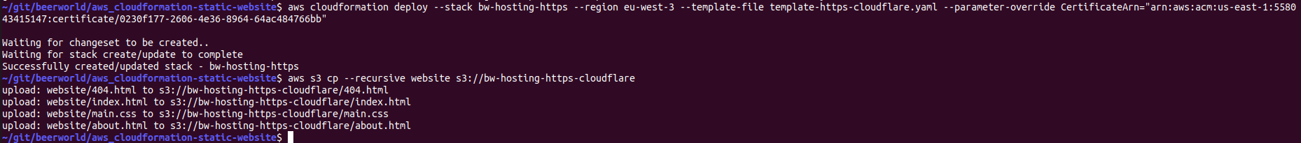 The usual AWS CLI commands!